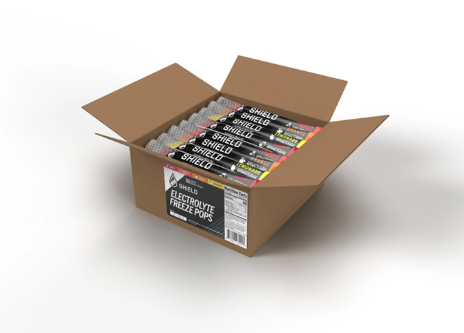 SWORD® PERFORMANCE 02-04-01-36-MX SHIELD Electrolyte Freeze Pops - 3 oz Assorted Flavors (36 Count)