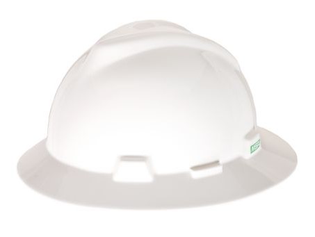 MSA 475369 AMES LOGO V-Gard Slotted Full-Brim Hat, White, w/Fas-Trac III Suspension 454-475369-LOGO BL87976-FRONT, BL88081-BACK, BL7400-RT SIDE REF QUOTE 21526745-00 WITH NOTE OF HELMET COLOR CHANGE