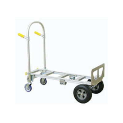 Wesco Industrial Products 220000-A  SPARTAN JR ALUMINUM HAND TRUCK WESCO, WESCO SPARTAN JR ALUMINUM CONVERTIBLE HAND TRUCK PNEUMATIC WHEELS AND 18" WIDE NOSEPLATE.  220000-A ASSEMBLED