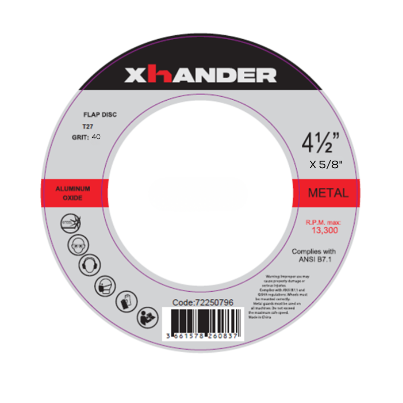 XhANDER 4-1/2 x 5/8-11 40G Flap Disc T27