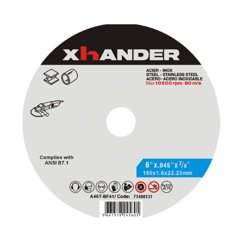 XhANDER 67827694 Cut-off Wheel 6" x 7/8" x 0.45", Type 1, A46TBF