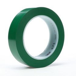 3M™ 7000047479 Marking Tape, 36 yd L x 1 in W, 5.2 mil THK, Rubber Adhesive, Vinyl Backing, Green