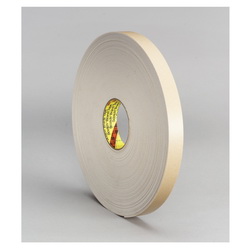 3M™ 7000123605 Foam Tape, 36 yd L x 3/4 in W, 62 mil THK, Acrylic Adhesive, Polyethylene Foam Backing, White