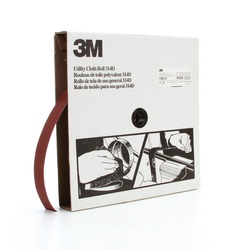 3M™ 7000118532 314D Utility Cloth Roll, 50 yd L Roll x 1-1/2 in W Roll, 60 Grit, Medium Grade, Aluminum Oxide Abrasive, Cloth Backing