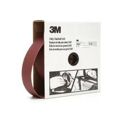 3M™ 7000118541 314D Utility Cloth Roll, 50 yd L Roll x 2 in W Roll, 120 Grit, Fine Grade, Aluminum Oxide Abrasive, Cloth Backing