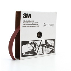 3M™ 7000118543 314D Utility Cloth Roll, 50 yd L Roll x 2 in W Roll, 80 Grit, Medium Grade, Aluminum Oxide Abrasive, Cloth Backing