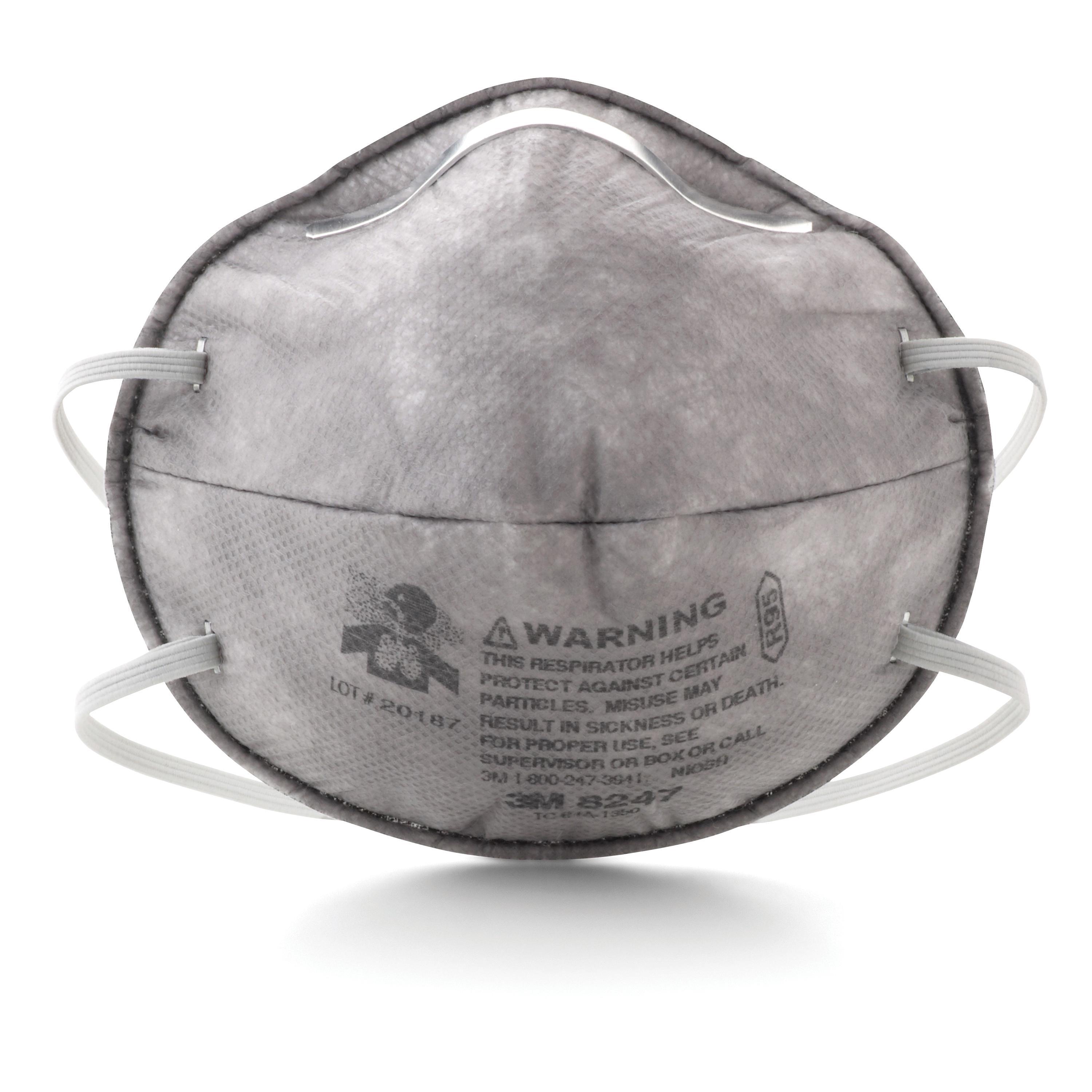 3M™ 7000002060 Cup Style Disposable Lightweight Particulate Respirator, Standard, Resists: Certain Oil, Non-Oil Based Particles and Organic Vapors