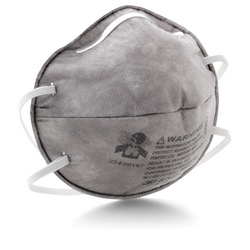 3M™ 7000002060 Cup Style Disposable Lightweight Particulate Respirator, Standard, Resists: Certain Oil, Non-Oil Based Particles and Organic Vapors