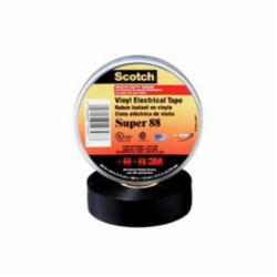 Scotch® 7000006092 Premium Grade Tape, 66 ft L x 3/4 in W, 8.5 mil THK, Rubber Adhesive, PVC Backing, Black