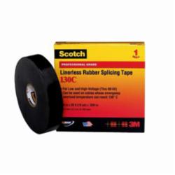 3M™ 7010351912 Splicing Tape, 30 ft L x 3/4 in W, 30 mil THK, Rubber Resin Adhesive, Black