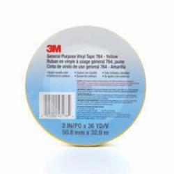 3M™ 7000028954 764 Marking Tape, 36 yd L x 2 in W, 5 mil THK, Rubber Adhesive, PVC Backing, Yellow