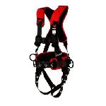 3M Protecta Fall Protection 7100184587 Positioning Harness, XL, 420 lb Load, Polyester Strap, Tongue Leg Strap Buckle, Pass-Thru Chest Strap Buckle, Steel Hardware, Black
