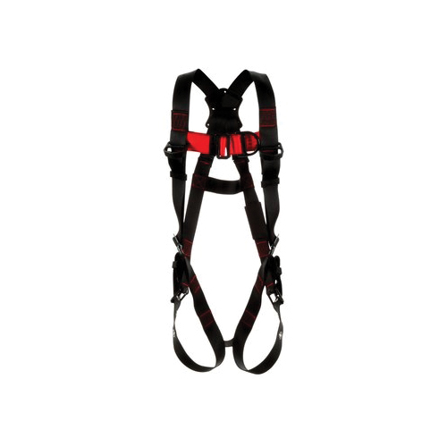 3M Protecta Fall Protection 7100184628 Climbing Harness, 2XL, 420 lb Load, Polyester Strap, Tongue Leg Strap Buckle, Pass-Thru Chest Strap Buckle, Steel Hardware, Black