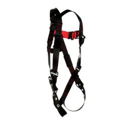 3M Protecta Fall Protection 7100184628 Climbing Harness, 2XL, 420 lb Load, Polyester Strap, Tongue Leg Strap Buckle, Pass-Thru Chest Strap Buckle, Steel Hardware, Black
