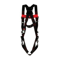 3M Protecta Fall Protection 7100184628 Climbing Harness, 2XL, 420 lb Load, Polyester Strap, Tongue Leg Strap Buckle, Pass-Thru Chest Strap Buckle, Steel Hardware, Black