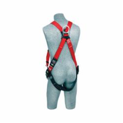 3M Protecta Fall Protection 1191273 Pro™ Climbing Harness, M to L, 420 lb Load, Polyester Webbing Strap, Stainless Steel Grommet/Steel Hardware, Red
