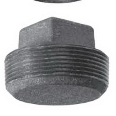 Anvil® 0319901807 FIG 388 Square Head Solid Plug, 1/2 in Nominal, MNPT End Style, 125 lb, Cast Iron, Galvanized, Domestic
