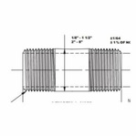 Anvil® 0330007006 Pipe Nipple, 1/4 in x 5-1/2 in L, Steel, Black, SCH 40/STD, Domestic