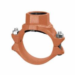 Gruvlok® 0390171189 FIG 7045 Clamp-T Branch Outlet, 3 x 2 in Nominal, FNPT Connection, Ductile Iron Clamp, Rust Inhibiting Painted, Domestic