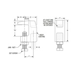 Anvil® 0500009063 FIG 92 Universal Standard Throat C-Clamp With Lock Nut, 3/8 in Rod, 500 lb Top/250 lb Bottom Load, Ductile Iron, Plain