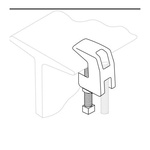 Anvil® 0500009063 FIG 92 Universal Standard Throat C-Clamp With Lock Nut, 3/8 in Rod, 500 lb Top/250 lb Bottom Load, Ductile Iron, Plain