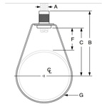 Anvil® 0500301775 FIG 69 Adjustable Swivel Ring, 3 in Pipe, 525 lb Load, 3/8 in Rod, Carbon Steel, Pre-Galvanized Zinc, Domestic