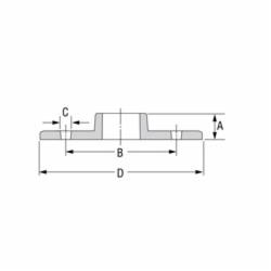 SPF/Anvil™ 0810105619 FIG 3190 Floor Flange, 1-1/4 in Nominal, Malleable Iron, Thread Connection, 150 lb, Black Oxide, Import