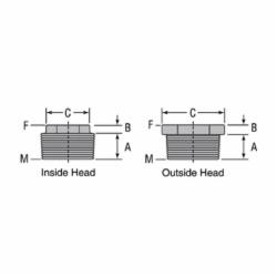Smith-Cooper® 33HB1030010C Hex Head Pipe Bushing, 3 x 1 in Nominal, MNPT x FNPT End Style, 150 lb, Malleable Iron, Black