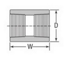 Anvil® 0361157001 FIG 2117 Pipe Coupling, 3 in Nominal, FNPT End Style, 3000 lb, Steel, Black Oxide, Domestic