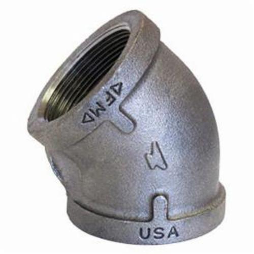 Anvil® 0311023006 FIG 1102 Standard 45 deg Pipe Elbow, 1/4 in Nominal, FNPT End Style, 150 lb, Malleable Iron, Galvanized, Domestic