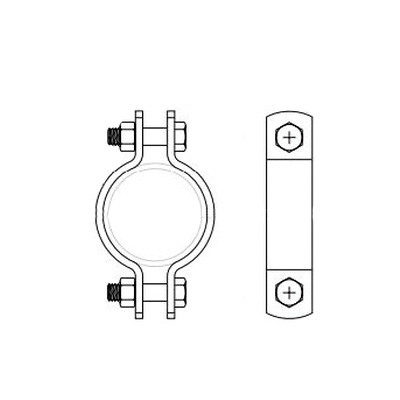 Anvil® 0500093604 FIG 212 Medium Pipe Clamp, 4 in Pipe/Tube, 1/2 in Rod, 930/1040 lb Load, Carbon Steel, Plain, Domestic