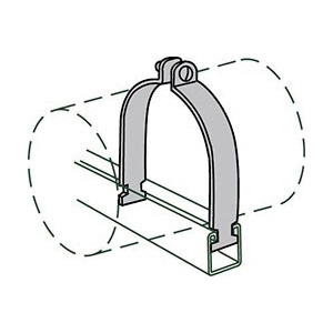 Anvil® 2400326209 FIG AS 1100 Pipe Clamp, 4 in Nominal, 1550 lb Load, 4-1/2 in OD, 11 ga Steel, Domestic