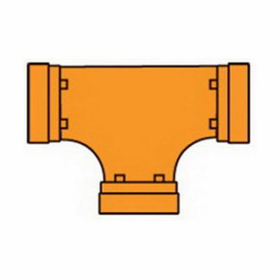 Gruvlok® 0390016848 FIG 7060 Standard Pipe Tee, 3 in Nominal, Grooved End Style, Ductile Iron, Rust Inhibiting Painted, Domestic