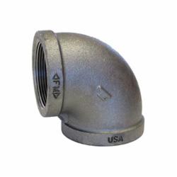 Anvil® 0310000807 FIG 1101 Standard 90 deg Pipe Elbow, 1/2 in Nominal, FNPT End Style, 150 lb, Malleable Iron, Black Oxide, Domestic