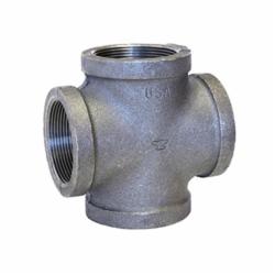 Anvil® 0310069802 FIG 1107 Standard Pipe Cross, 1/2 in Nominal, FNPT End Style, 150 lb, Malleable Iron, Black Oxide, Domestic