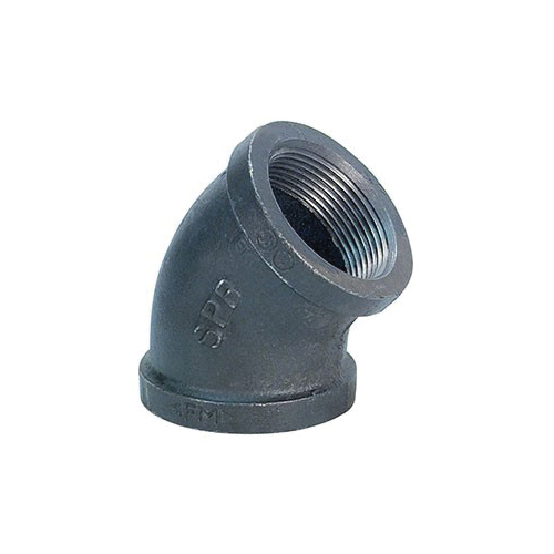 Smith-Cooper® 34F 1003C Pipe 45 deg Elbow, 3/8 in, FNPT, 150 lb, Malleable Iron, Galvanized