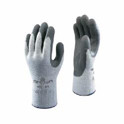 SHOWA® Atlas® Showa Best 451L Therma-Fit® Breathable Insulated General Purpose Gloves, Coated/Multi-Purpose, Natural Rubber Latex Palm, 10 ga Acrylic/Cotton/Polyester, Dark Gray/Gray, Elastic Knit Wrist Cuff, Natural Rubber Latex Coating