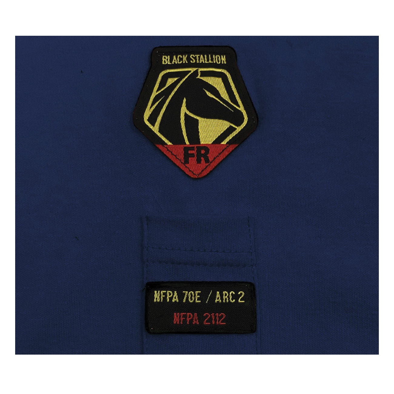 Black Stallion® TF2510-NV TF2510-NV Long Sleeve T-Shirt, Men's, Navy Blue, Cotton Jersey Knit