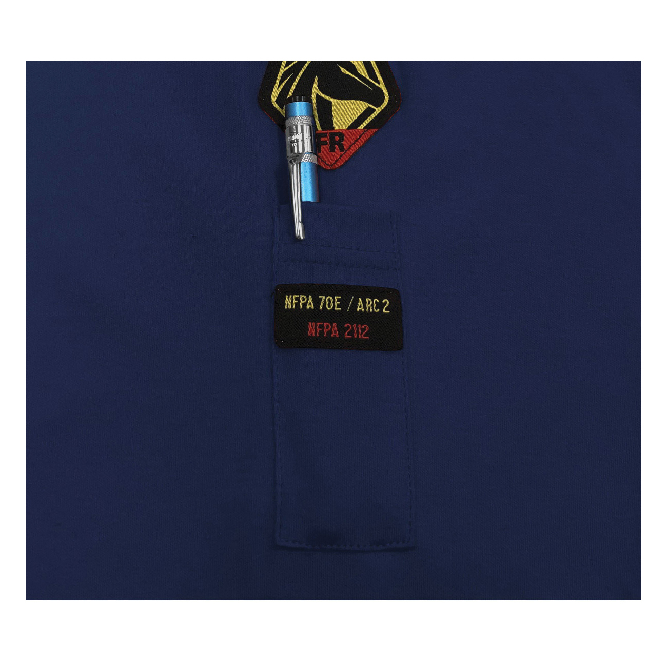 Black Stallion® TF2510-NV TF2510-NV Long Sleeve T-Shirt, Men's, Navy Blue, Cotton Jersey Knit