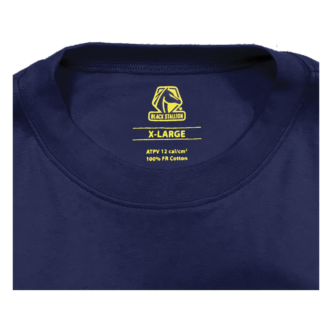 Black Stallion® TF2510-NV TF2510-NV Long Sleeve T-Shirt, Men's, Navy Blue, Cotton Jersey Knit