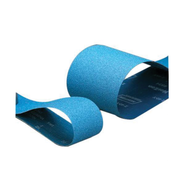 Norton® BlueFire® 78072728825 R823P Narrow Coated Abrasive Belt, 4 in W x 36 in L, 80 Grit, Coarse Grade, Zirconia Alumina Abrasive, Polyester Backing
