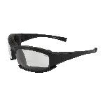 Bouton® 250-CE-10090 Cefiro™ 250-CE Dual Lens Safety Glasses With Temples and Elastic Headband Strap, Anti-Fog/Anti-Scratch, Clear Lens, Full-Frame Frame, Black, Nylon/Foam Lined Frame, Polycarbonate Lens, ANSI Z87.1+