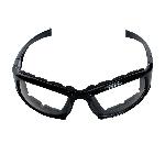 Bouton® 250-CE-10090 Cefiro™ 250-CE Dual Lens Safety Glasses With Temples and Elastic Headband Strap, Anti-Fog/Anti-Scratch, Clear Lens, Full-Frame Frame, Black, Nylon/Foam Lined Frame, Polycarbonate Lens, ANSI Z87.1+