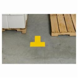 Brady® ToughStripe® 104464 Non-Reflective T-Shape Overlaminate Floor Corner Mark, 10 in L x 4 in W, Black, B-514 Polyester