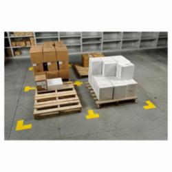 Brady® ToughStripe® 104464 Non-Reflective T-Shape Overlaminate Floor Corner Mark, 10 in L x 4 in W, Black, B-514 Polyester