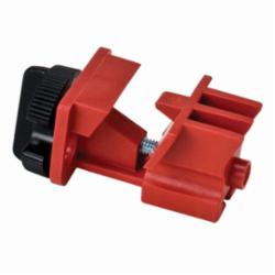 Brady® 66321 Electrical Risk Multi-Pole Universal Circuit Breaker Switch Lockout Device With Tie-Bar, For Use With 2/3-Pole Circuit Breaker, 1 Padlocks, 0.282 in Dia Max Padlock Shackle, Nylon/LOTO-39 Polypropylene, Red