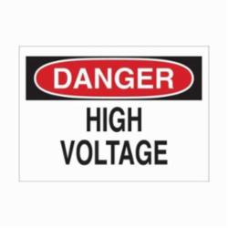 Brady® 84876 Rectangular Electrical Safety Sign, DANGER, 7 in H x 10 in W, Black/Red on White, B-302 Polyester, Self-Adhesive Mount