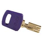 Brady® ALU-PRP-38ST-KA6PK SafeKey Standard Lockout Padlock, Alike Key, Purple, LOTO-99 Anodized Aluminum Body, 1/4 in Dia x 1-1/2 in H x 0.8 in W Steel Shackle, 3/4 in L Body