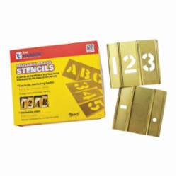 C.H.Hanson® 10011 15-Piece Interlocking Reusable Single Number Stencil Set, 2 in H, Gold, 28 ga Brass