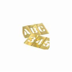 C.H.Hanson® 10011 15-Piece Interlocking Reusable Single Number Stencil Set, 2 in H, Gold, 28 ga Brass